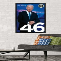 Međunarodni trendovi Joe Biden-predsjednički plakat na zidu 24.25 35.75.75 verzija u crnom okviru