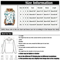 Ženske bluze s rukavima Plus Size, bluza s grafičkim printom, ženske ljetne majice s okruglim vratom, Gornji dijelovi, Crni;