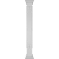 Stolarija 12 10 ' 10 ' klasični kvadratni navojni stupac koji se ne sužava prema gore s krunskim kapitelom i bazom krune
