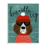 Stupell Industries Skupite pseće kućne ljubimce Animal Holiday Word Design Wood Wall Art od umjetnice Katie Doucette