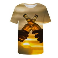 Ljetne grafičke majice za muškarce, ležerni pulover s kratkim rukavima, kaki majica s printom od 3 a