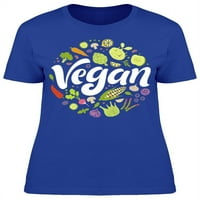 Ženska majica s veganskim simbolom slova-slika iz mumbo-A, ženski mumbo-Plus-Size