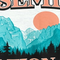 Nacionalni parkovi Muška i velika muška grafička majica s kratkim rukavima Yosemite
