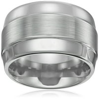 Visoko polirani zaručnički prstenovi od safirnog volframa s dijamantnom završnom obradom udobno pristajanje za muškarce, veličina
