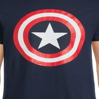 Majica Captain America za muškarce i velike muškarce, veličina je 3 inča