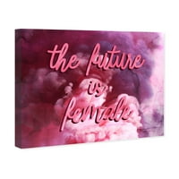 Budućnost je žensko slikanje dima Canvas Art Print