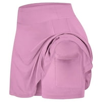 Ženska suknja ženske teniske suknje unutarnje jogging kratke hlače rastezljivi sportski džepovi za golf hakama u ružičastoj boji