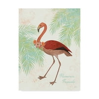 Zaštitni znak likovna umjetnost 'Flamingo Tropicale II' platno umjetnost Sue Schlabach
