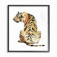 Stupell Industries poza tigra uokvirena akvarelna slika životinje na zidu Jennifer Goldberger