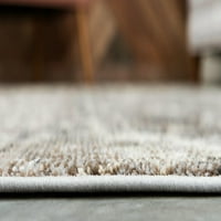 Jedinstveni kromatski tepih u sivoj bež boji 4' 1 6' 1 pravokutni Boemski moderni tepih savršen je za dnevni boravak spavaće sobe