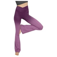 Ženske sportske hlače s gradijentnim printom, pripijene tajice za vježbanje visokog struka, rastezljive, ne prozirne, lepršave joga