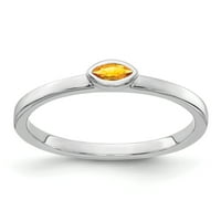 Primalno zlato karat bijelo zlato citrinski prsten