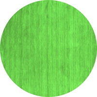 Moderne pravokutne apstraktne zelene prostirke za prostore tvrtke, 6' 9'