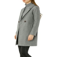 Jedinstveni prijedlozi Ženski dvoredni zimski kaput s nazubljenim reverom i raglan rukavom