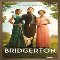 Netflee Bridgerton: sezona-Trio zidni poster na jednom listu, uokviren 14.725 22.375