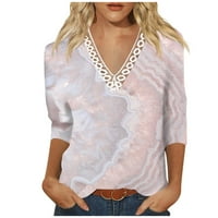 Majice za žene, ljetni vrhovi s rukavima i bluze, modne Ležerne majice s okruglim vratom s printom, široke udobne majice, e-mail